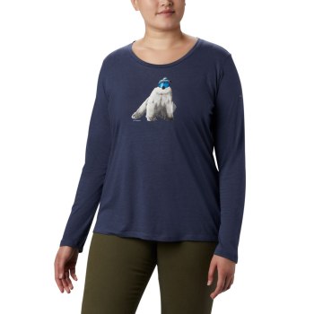 Columbia Ženske Majice S Kapuljačom - Ruby Falls Long Sleeve Plus Size Tamnoplave | ZDNI-91075